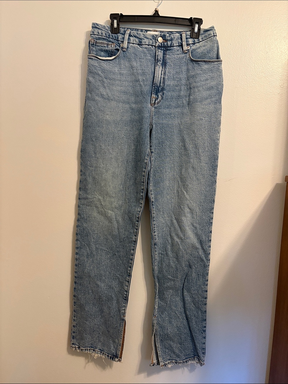 Good American High Rise Straight Leg Jeans